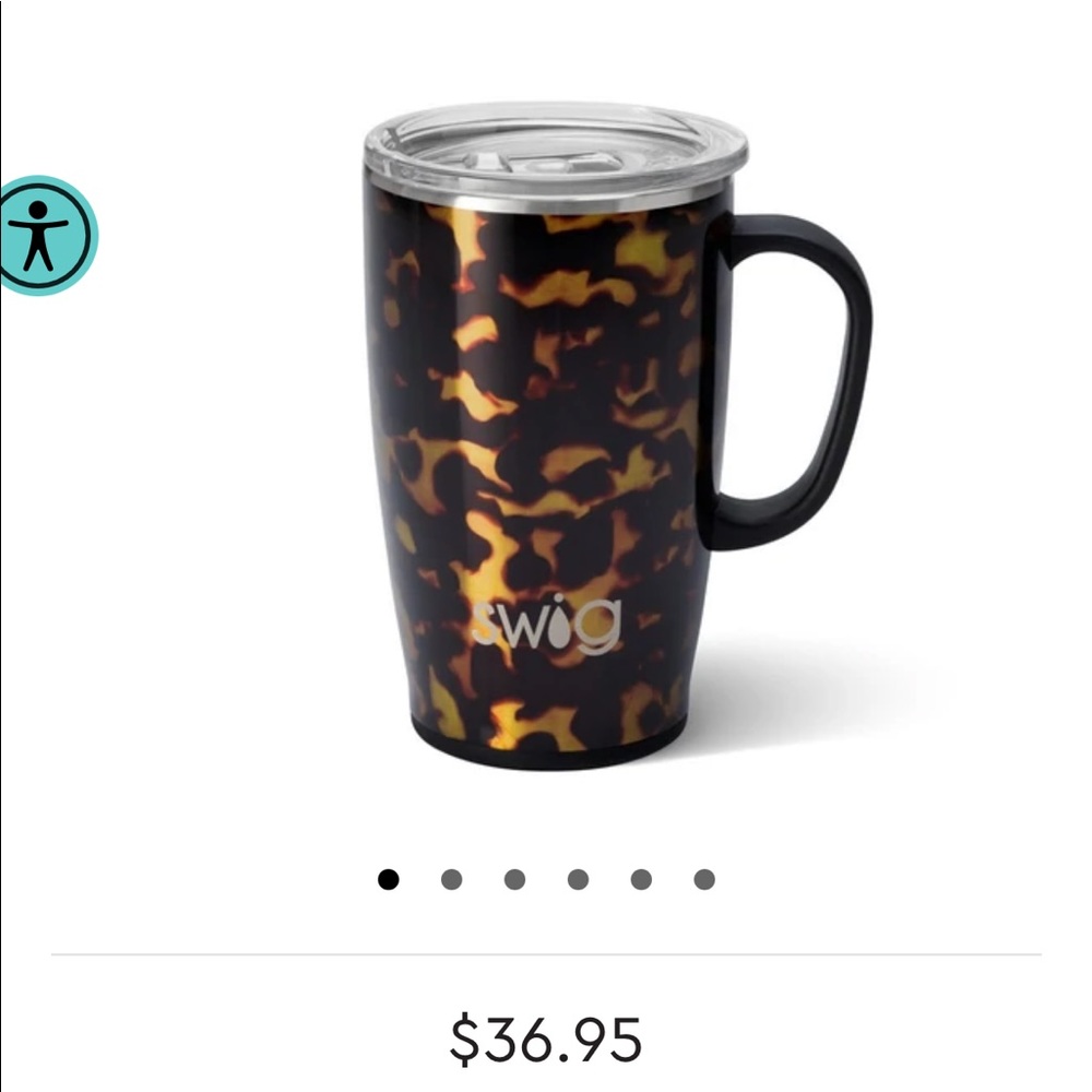 Brand new. Swig 18 oz hot/ cold “bombshell” travel mug